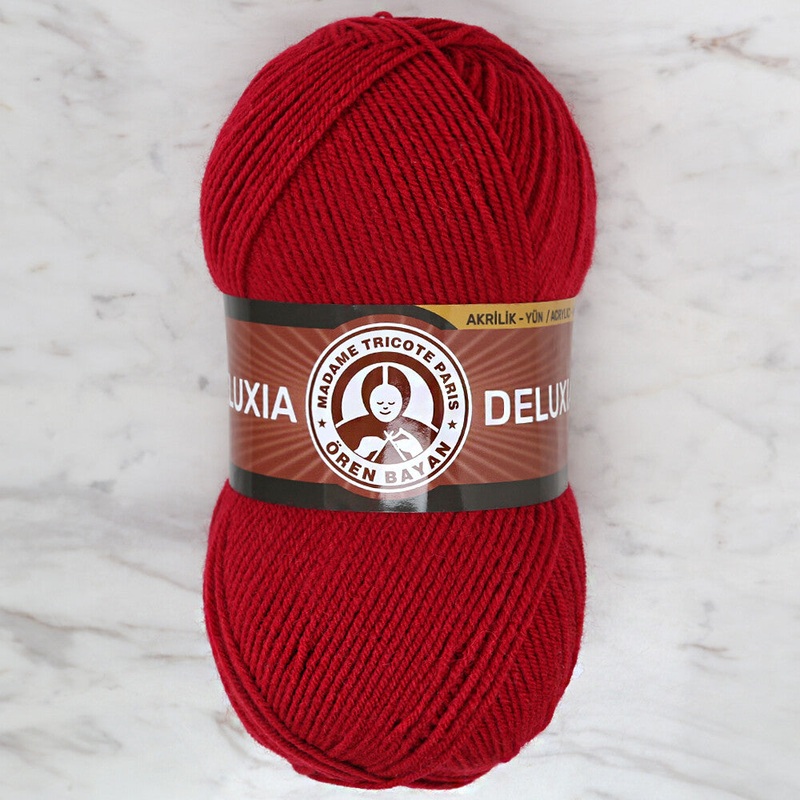 Madame Tricote Paris Deluxia Knitting Yarn, Red – 034