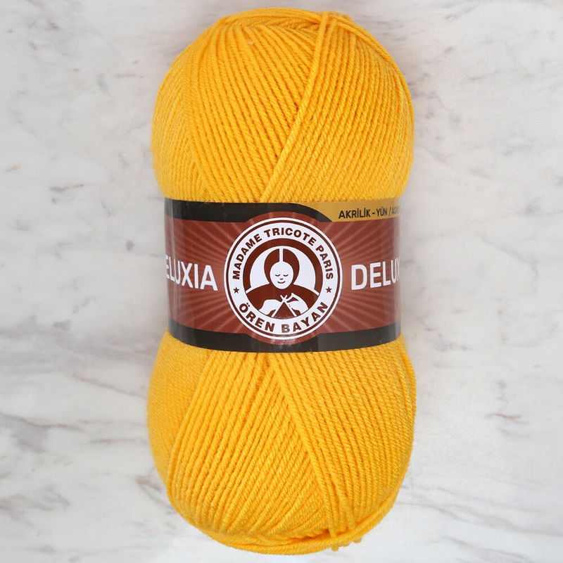 Madame Tricote Paris Deluxia Knitting Yarn, Yellow – 029