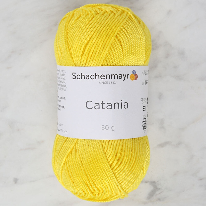 Schachenmayr Catania 50gr Yarn, Yellow – 9801210-00442