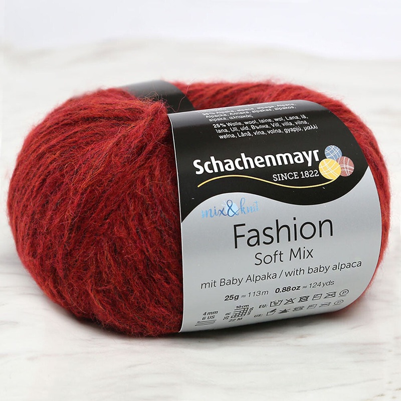 Schachenmayr Fashion Soft Mix Yarn, Dark Red – 00030