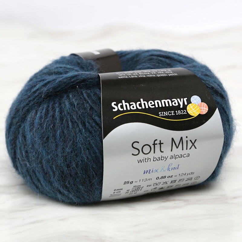 Schachenmayr Soft Mix Yarn, Petrol Blue – 00066