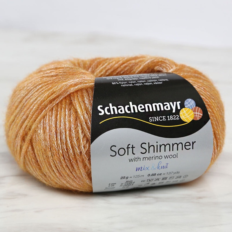Schachenmayr Soft Shimmer Knitting Yarn, Gold – 00025