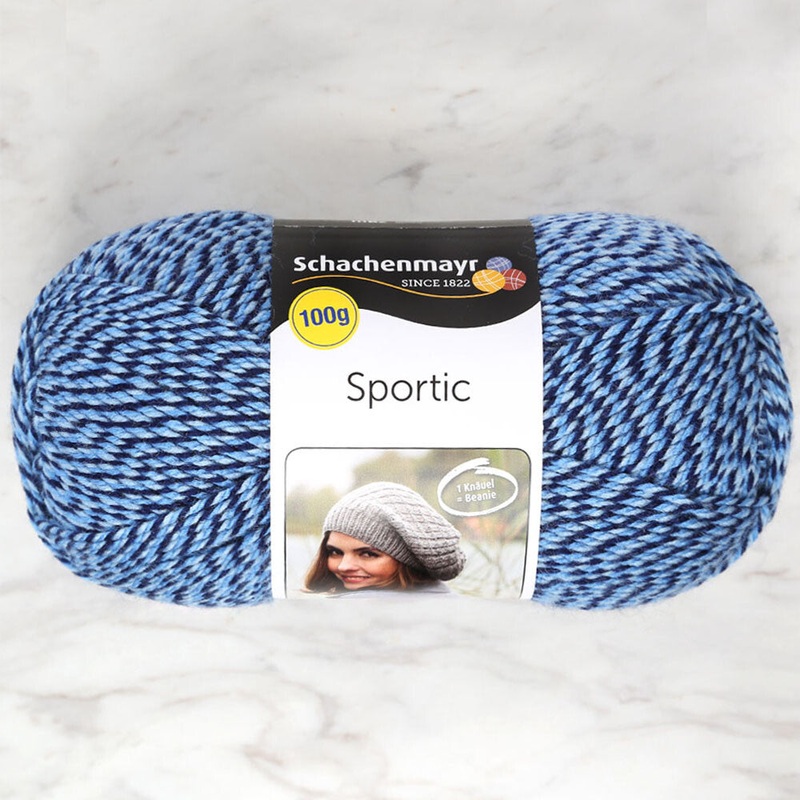 Schachenmayr Sportic Knitting Yarn, Blue – 08182