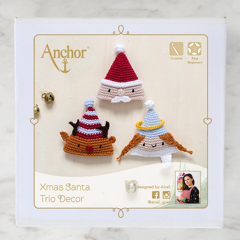 Anchor Xmas Santa Trio Decor Amigurumi Set – A28C005-09061