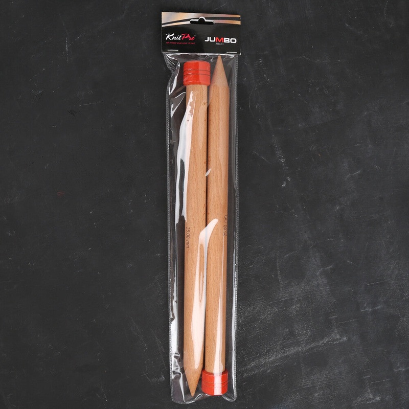 KnitPro Jumbo Birch 25 mm 40 cm Needles – 35291