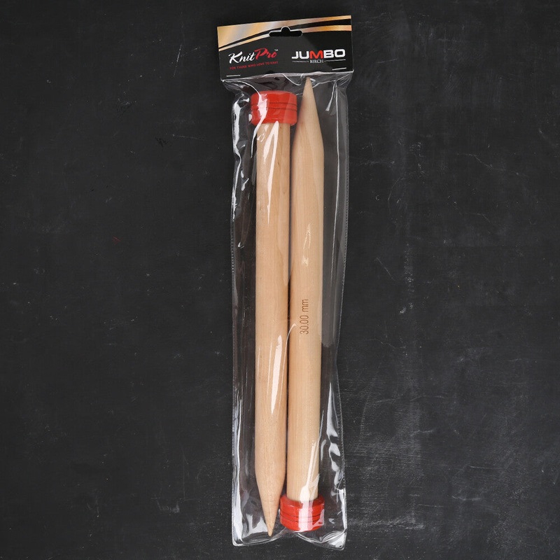 KnitPro Jumbo Birch 30 mm 40 cm Needles – 35292