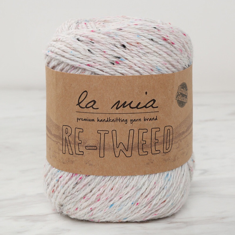 La Mia Re-Tweed Melange Yarn, Cream – L155