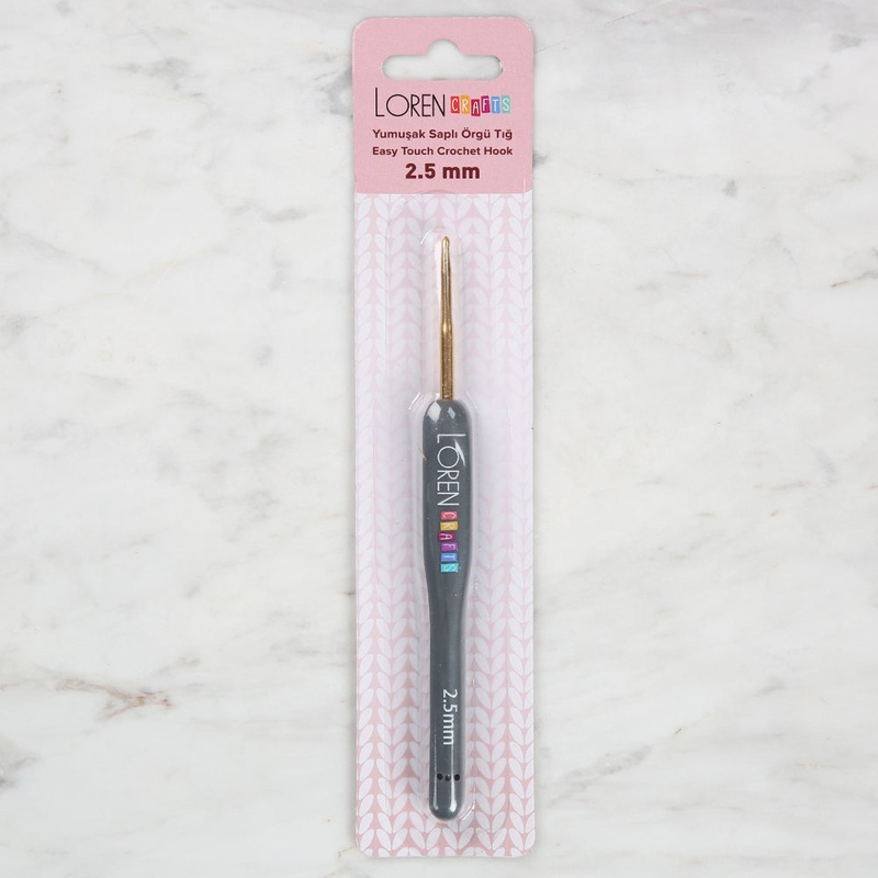Loren Crafts Golden Tip Soft Handle Wool Crochet Hook LRN – 041 2,5 mm