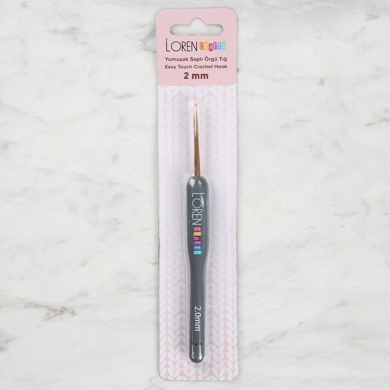 Loren Crafts Golden Tip Soft Handle Wool Crochet Hook LRN – 041 2 mm