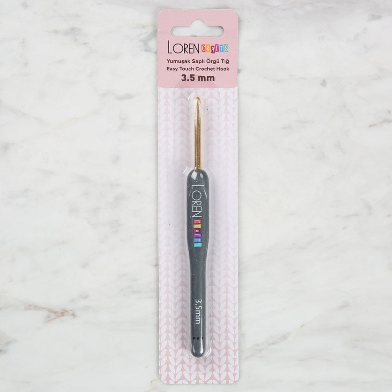 Loren Crafts Golden Tip Soft Handle Wool Crochet Hook LRN – 041 3,5 mm