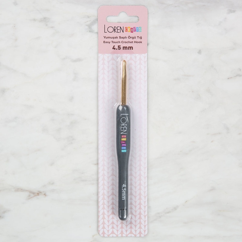 Loren Crafts Golden Tip Soft Handle Wool Crochet Hook LRN – 041 4,5 mm