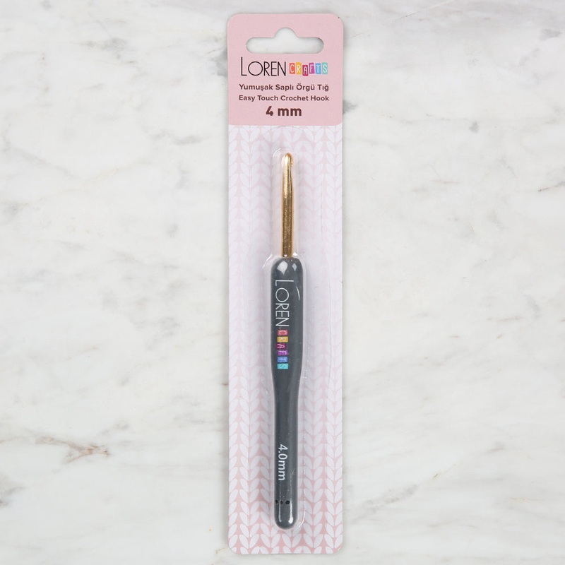 Loren Crafts Golden Tip Soft Handle Wool Crochet Hook LRN – 041 4 mm