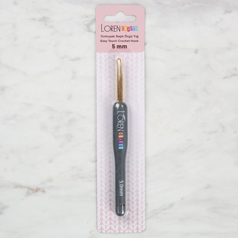 Loren Crafts Golden Tip Soft Handle Wool Crochet Hook LRN – 041 5 mm