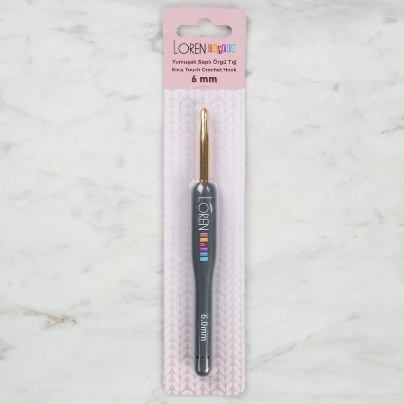 Loren Crafts Golden Tip Soft Handle Wool Crochet Hook LRN – 041 6 mm