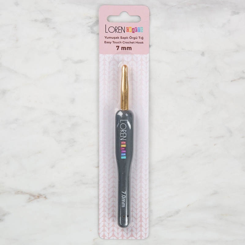 Loren Crafts Golden Tip Soft Handle Wool Crochet Hook LRN – 041 7 mm