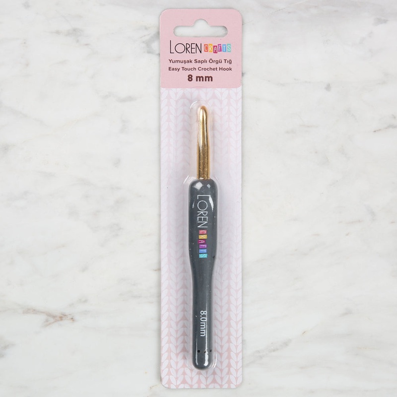 Loren Crafts Golden Tip Soft Handle Wool Crochet Hook LRN – 041 8 mm