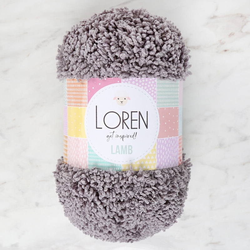 Loren Lamb Baby Yarn, Grey – R025