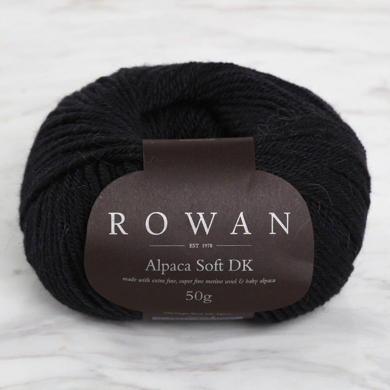 Rowan Alpaca Soft DK Yarn, Black – 00216