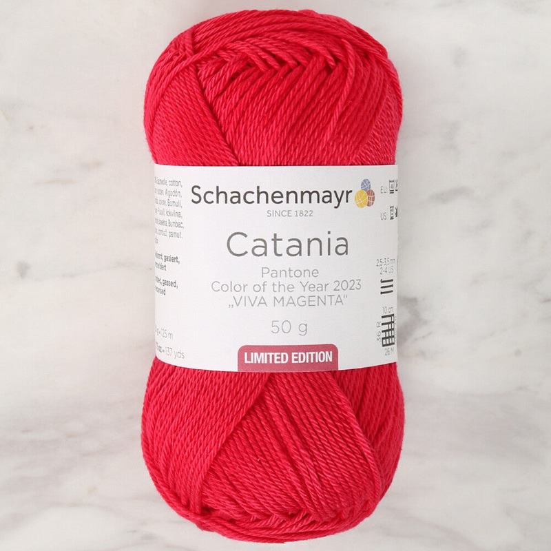 Schachenmayr Catania 50g Yarn, Red – 02023