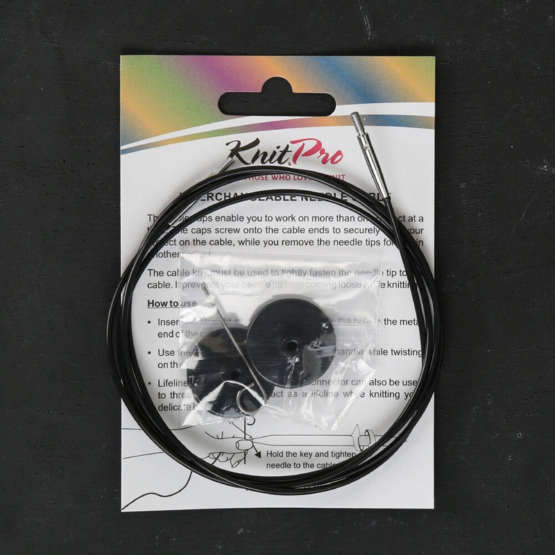 KnitPro 120 cm 1 pieces of knitting Cable, Black – 10524