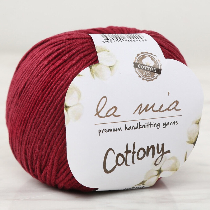La Mia Cottony Baby Yarn, Burgundy – L023