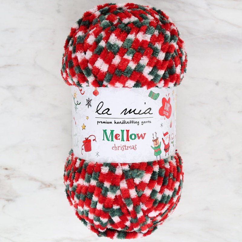La Mia Mellow Christmas Gold Glitter Hand Knitting Yarn – 1000