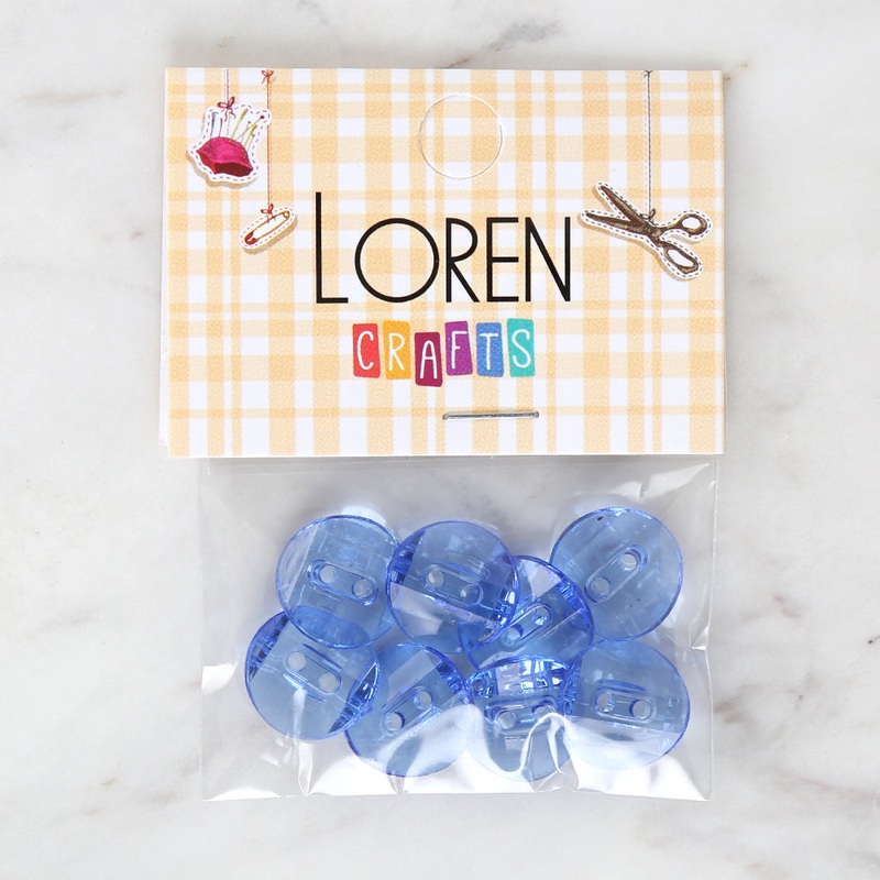 Loren Crafts 8-piece Blue Button – 3062