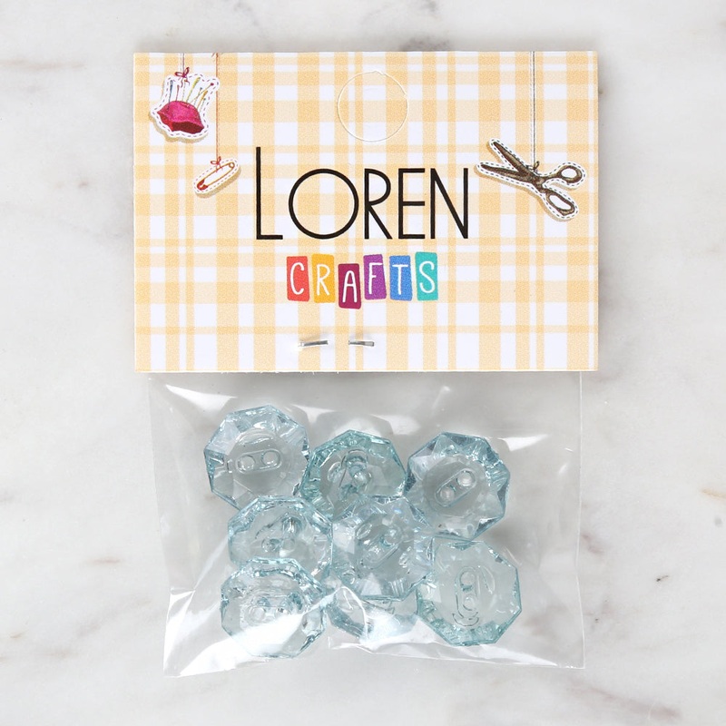 Loren Crafts 8-piece Light Green Button – 3065