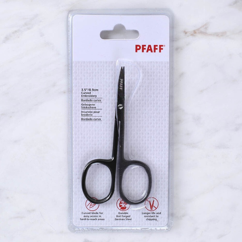 PFAFF Curved Tip Embroidery Scissors 3.5 inch – Black