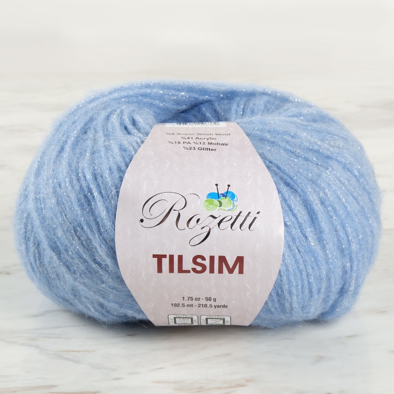 Rozetti Tlsm Glittery Hand Knitting Yarn Blue – 362-09
