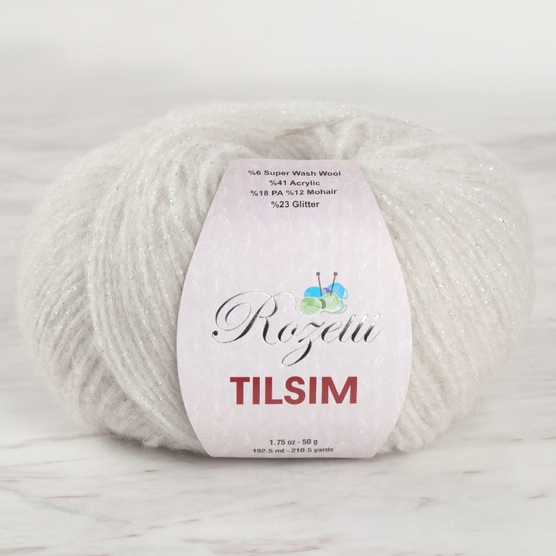 Rozetti Tlsm Glittery Hand Knitting Yarn Ecru – 362-13