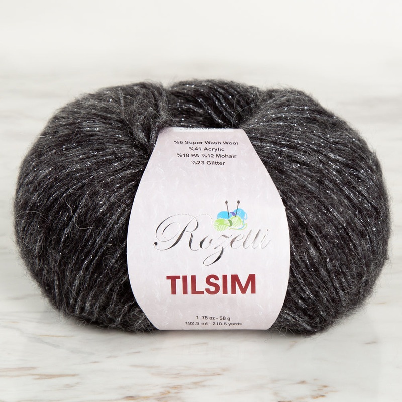 Rozetti Tlsm Glittery Hand Knitting Yarn Grey – 362-14