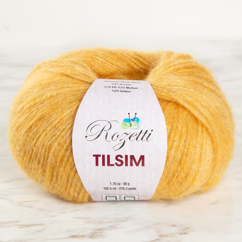 Rozetti Tlsm Glittery Hand Knitting Yarn Mustard – 362-02