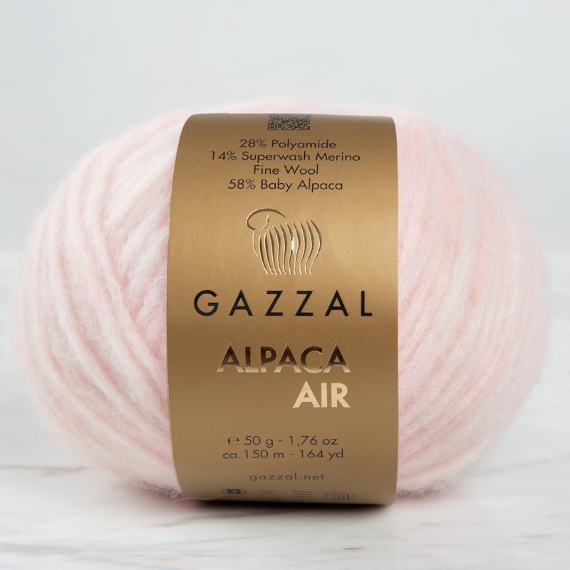 Gazzal Alpaca Air Knitting Yarn, Pink – C:82