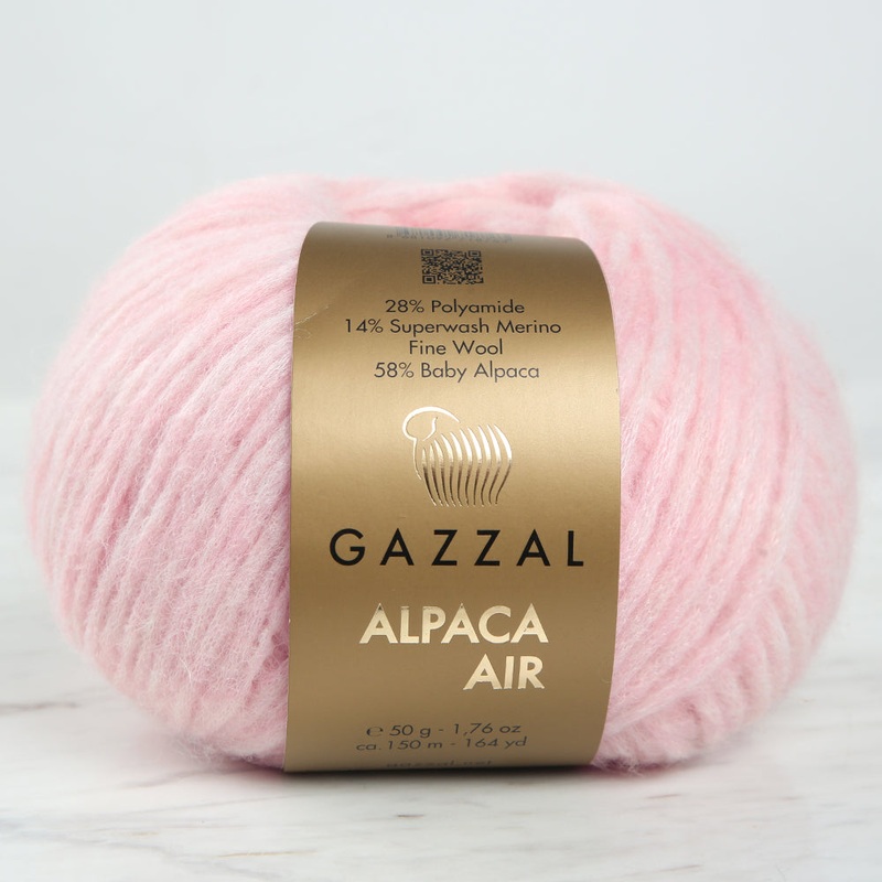 Gazzal Alpaca Air Knitting Yarn, Pink – C:83