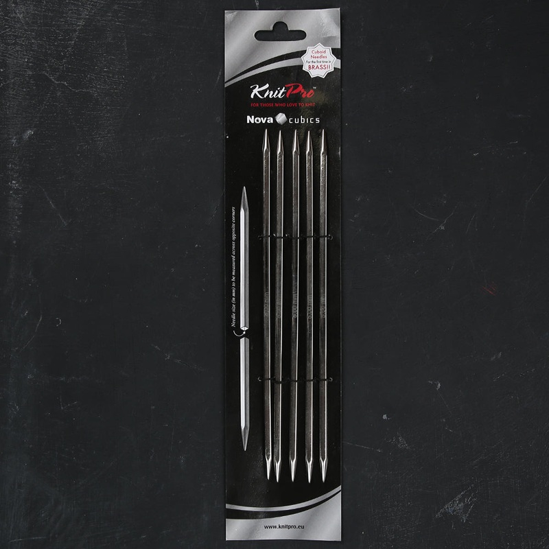 KnitPro Nova Cubics 5 mm 20 cm Double Pointed Needle Set of 5 – 12111