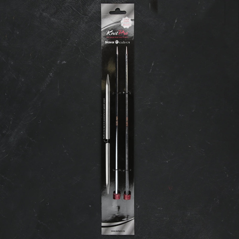 KnitPro Nova Cubics 5mm 25cm Single Pointed Needles – 12259