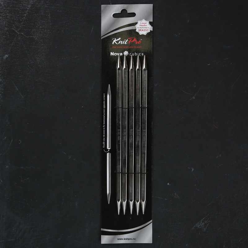 KnitPro Nova Cubics 8 mm 20 cm Double Pointed Needle Set of 5 – 12136