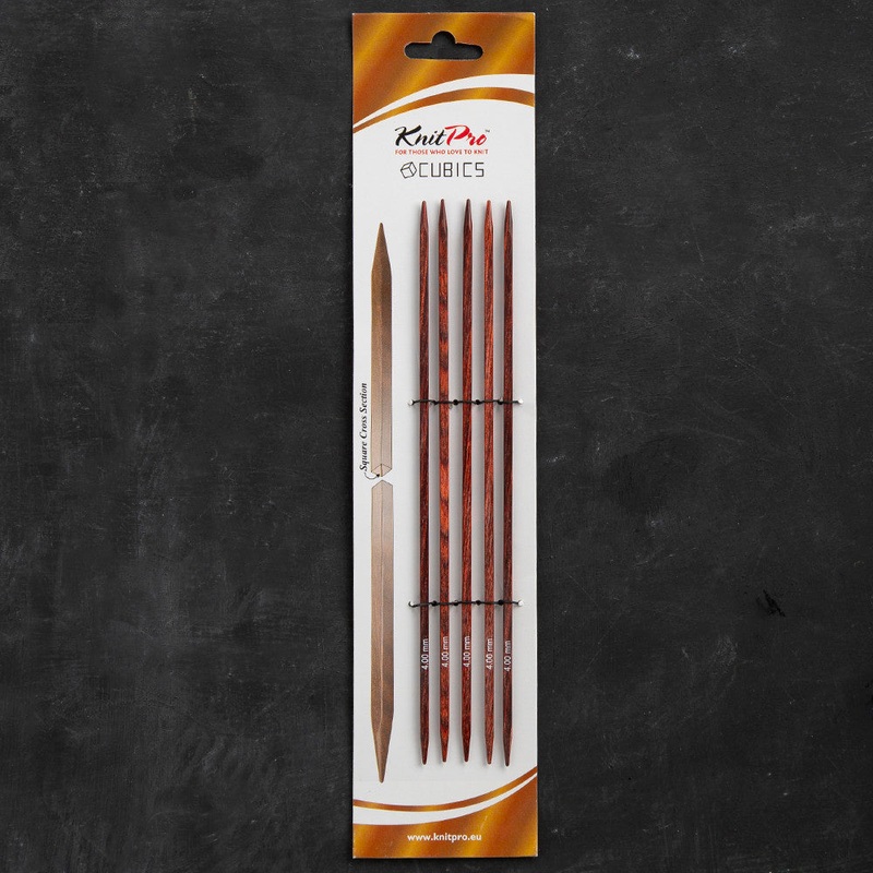 KnitPro Symfonie Cubics 4mm 20cm Cubic Double Pointed Needle – 25113