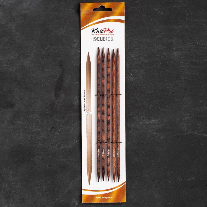 KnitPro Symfonie Cubics 5.5mm 20cm Cubic Double Pointed Needle – 25116