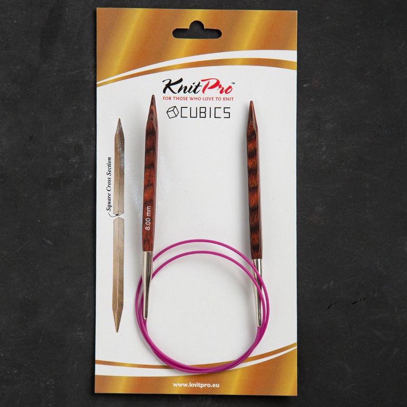 KnitPro Symfonie Cubics 8mm 80cm Cubic Circular Needle – 25340