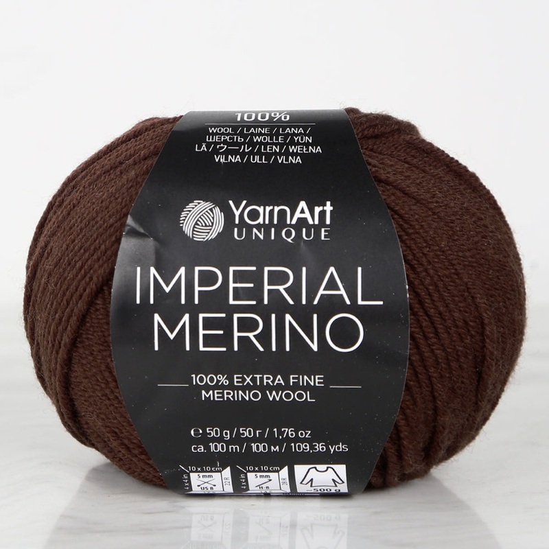 YarnArt IMPERIAL MERINO Knitting Yarn, Brown – 3311