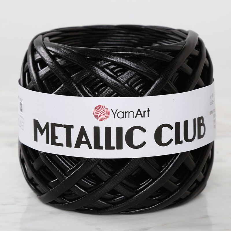 YARNART METALLIC CLUB Yarn, Black – 8120