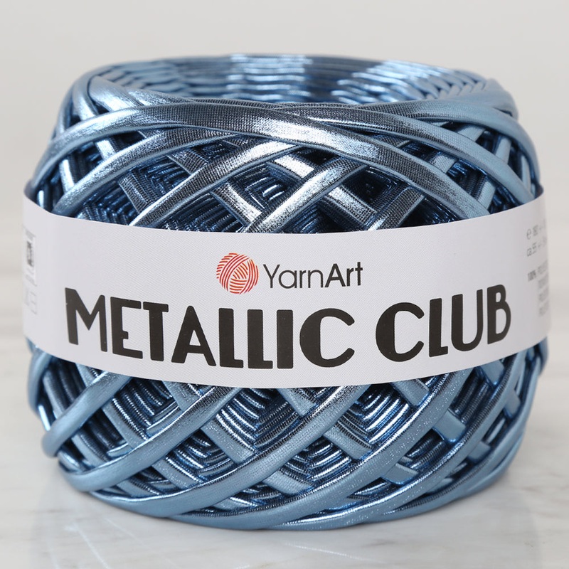 YARNART METALLIC CLUB Yarn, Blue – 8117