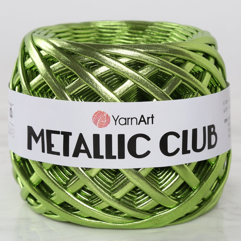 YARNART METALLIC CLUB Yarn, Green – 8116