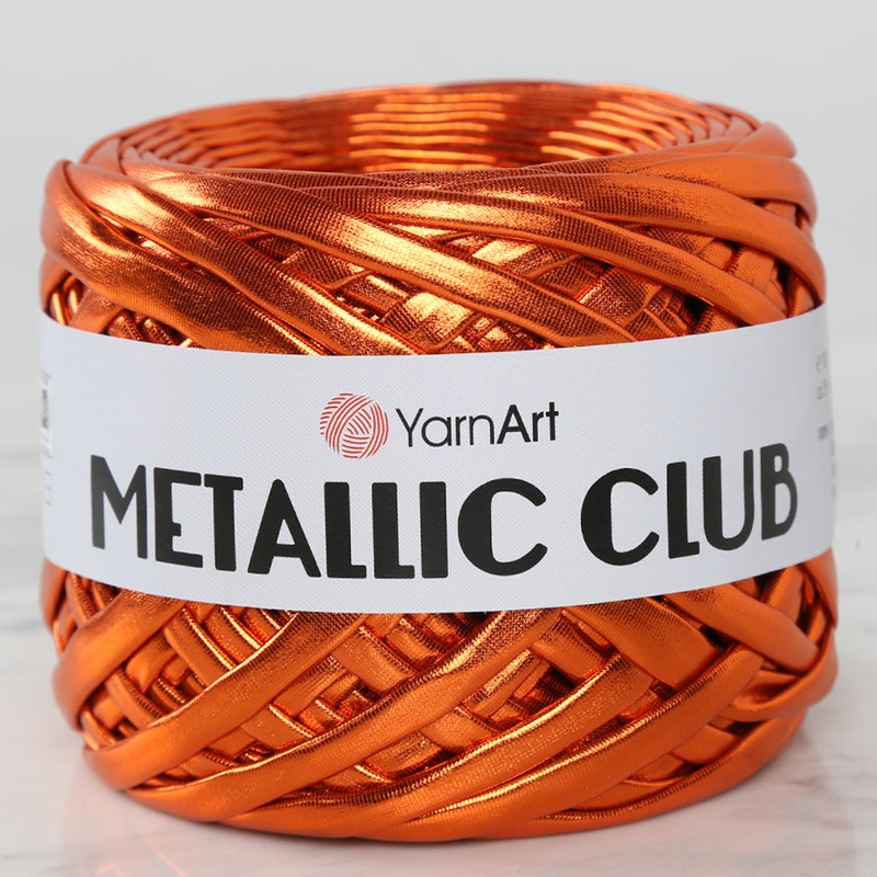 YARNART METALLIC CLUB Yarn, Orange – 8107