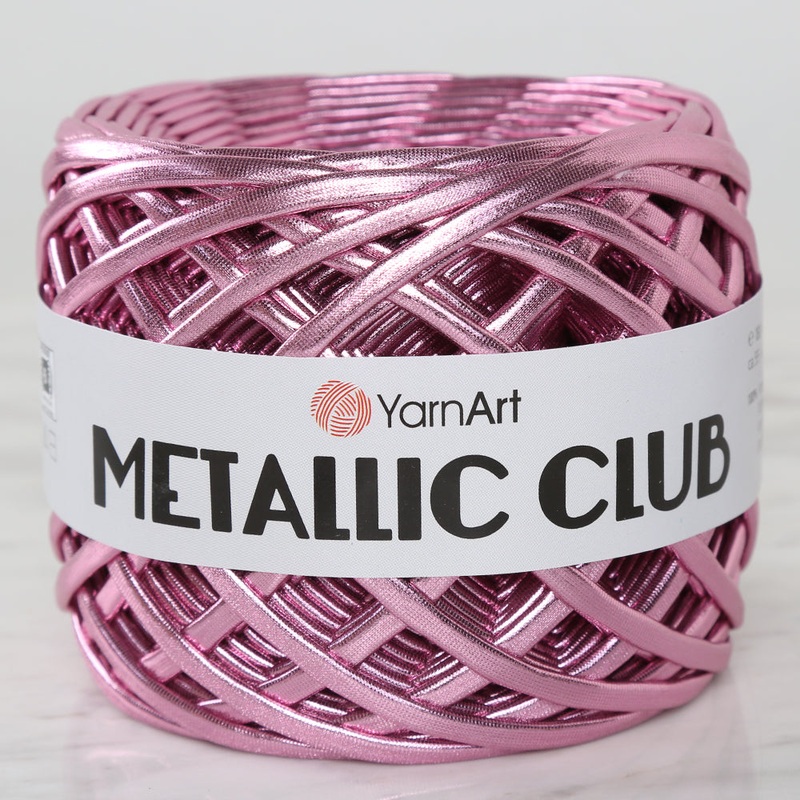 YARNART METALLIC CLUB Yarn, Pink – 8109