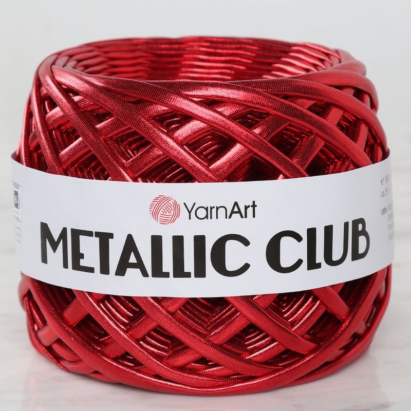 YARNART METALLIC CLUB Yarn, Red – 8112