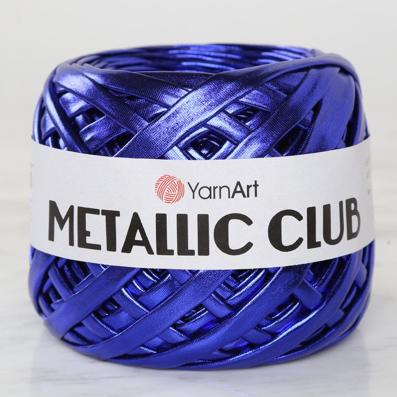 YARNART METALLIC CLUB Yarn, Sax Blue – 8119
