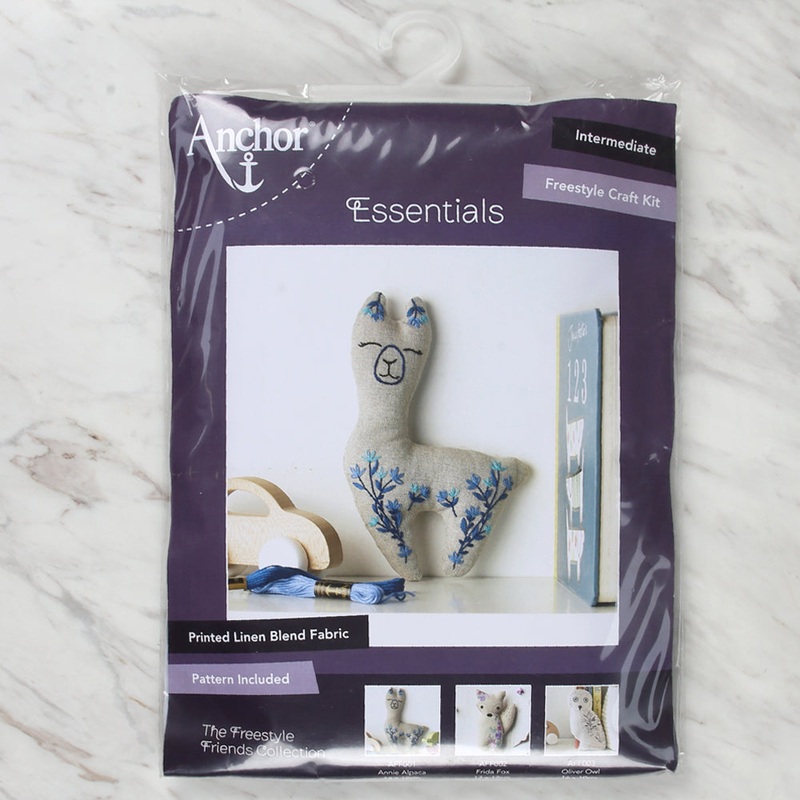 Anchor Hand Embroidery Kit – Annie Alpaca – AFF001